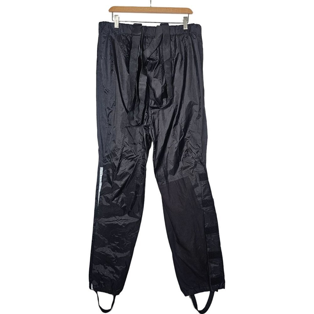 Mens Nylon PVC Waterproof Coveralls With‎ Reflective Stripes Suspenders Size M